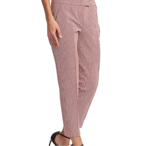 Akris Punto Pants - Akris Punto Red Striped Ankle Pants